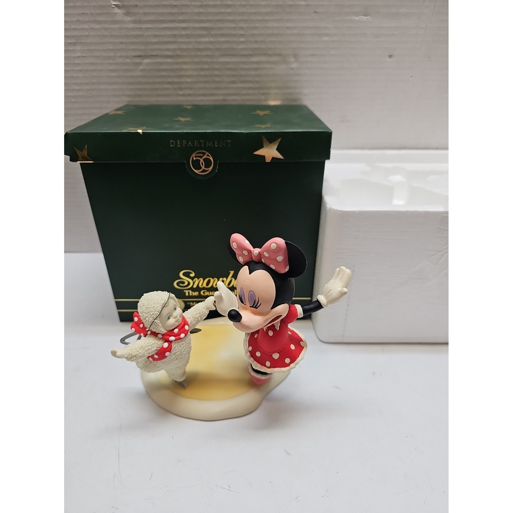 Department 56 Disney Showcase Minnie Mouse And Me Skating Snowbabies